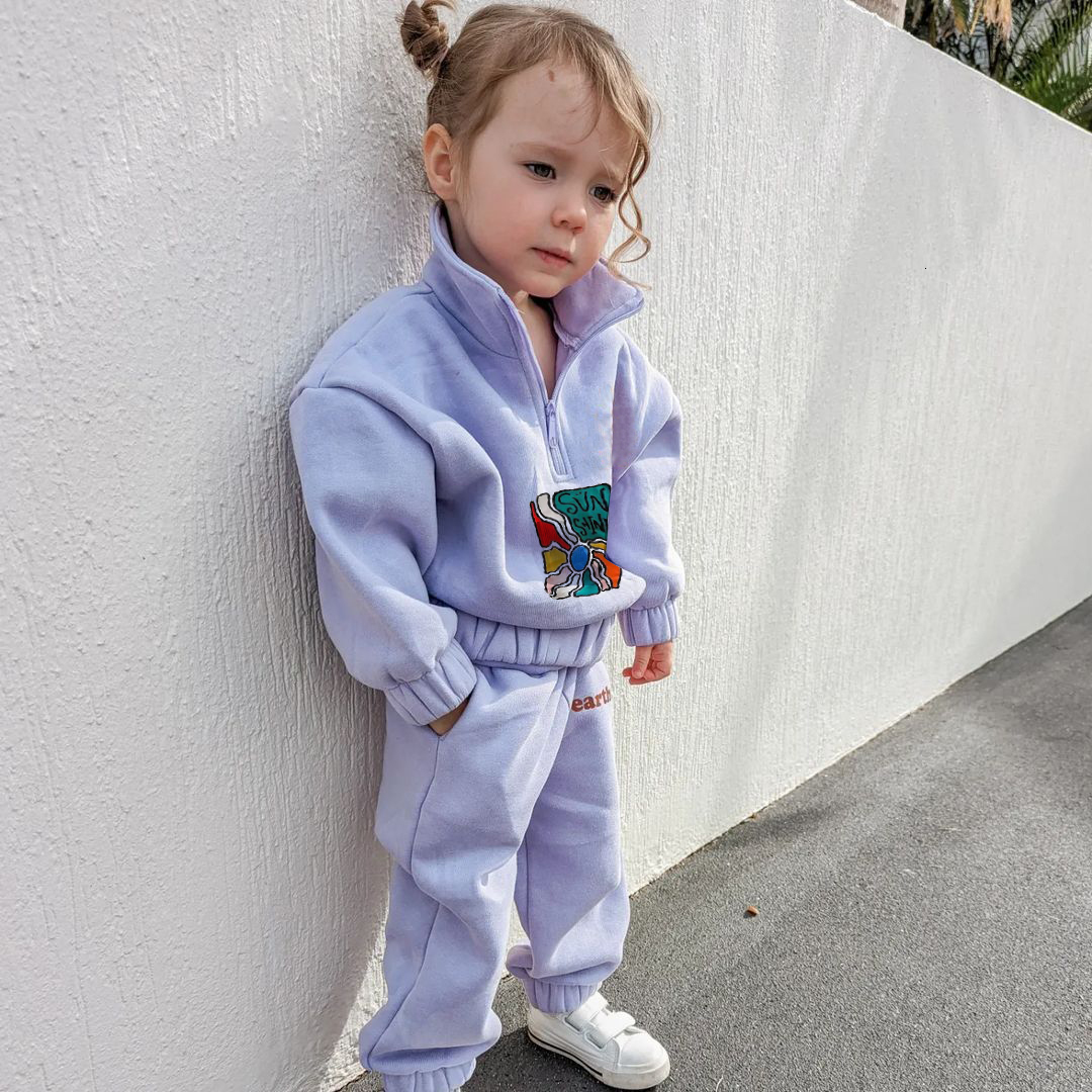 Clothing Sets Winter Warm Boys Thicken HalfZip Fleece Jacket Pant Baby Boy Tracksuit Kids Clothes Toddler Girl Outfit 230512