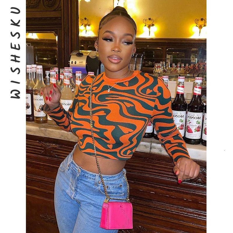 Women's T-Shirt Sexy Printed O Neck Slim T-Shirts Women Long Sleeve Cropped Tee Shirts Spring Fall Harajuku Lolita Y2K Clothes 230515