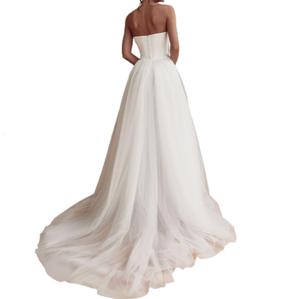 Women's Two Piece Pants Stylish White Backless Tulle Jumpsuit Women Sexy Strapless Jumpsuit Solid Color Slim Asymmetry Sleeveless Bodysuit Summer