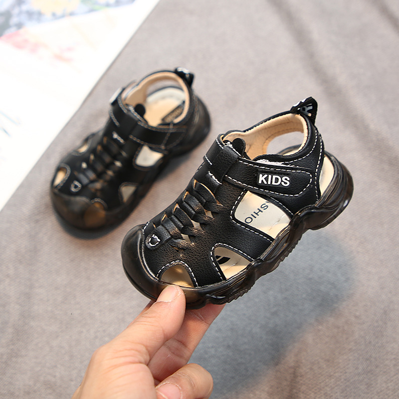 Sandals Children's sandals genuine leather summer beach shoes boys baby soft bottom toddler shoes 230515