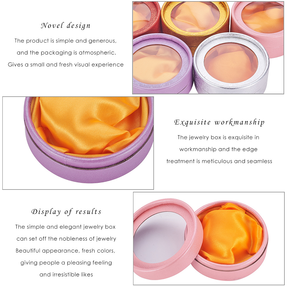 Jewelry Boxes 12pcs Round Cardboard Boxes for Packaging Jewelry Gift Bracelet Bangle Box Display Cases Necklace Ring Organizer Storage Box 230512