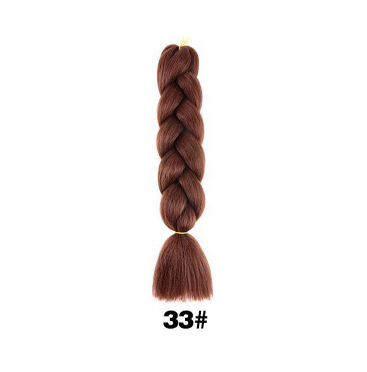 The latest 24 inch monochrome synthetic fiber high-temperature braided jumbo braided hair comes in a variety of styles and supports customization