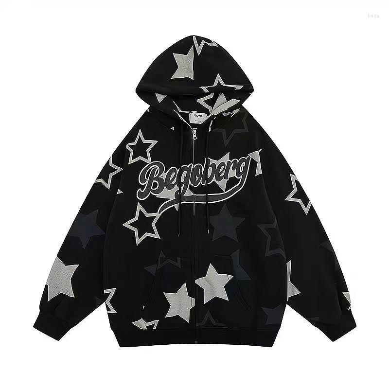 Men's Hoodies Hip Y2K Swearshirt Minus Two Men Stars Print Zip Up Hoody Loose Oversized Streetwear UNISEX Women Cardigan Mujer, Beige
Men's Hoodies Hip Y2K Swearshirt Minus Two Men Stars Print Zip Up Hoody Loose Oversized Streetwear UNISEX Women Cardigan Mujer, Beige
