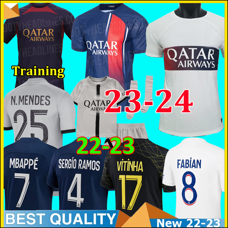 22 23 24 MBAPPE soccer jerseys 4TH home HAKIMI SERGIO RAMOS Vitinha N.Mendes Fabian 2023 PSGs Maillots football shirt men kids kit set uniform enfants equipe, Home+u c l
22 23 24 MBAPPE soccer jerseys 4TH home HAKIMI SERGIO RAMOS Vitinha N.Mendes Fabian 2023 PSGs Maillots football shirt men kids kit set uniform enfants equipe, Home+u c l