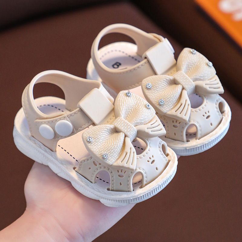 Sandals Sandals Summer Baby Toddler Bow Princess Shoes Soft Bottom Baby 0-3 Years Old Kindergarten Baotou Girls Comfortable Sandals 230515