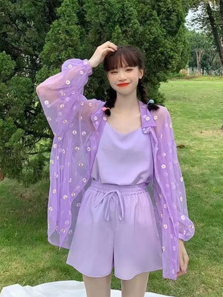 Women's Jackets Korean Style Loose Flower Printed Thin Jacket Sunscreen Women Long Sleeve Casual Sunscreen Jacket Veste Femme 230515