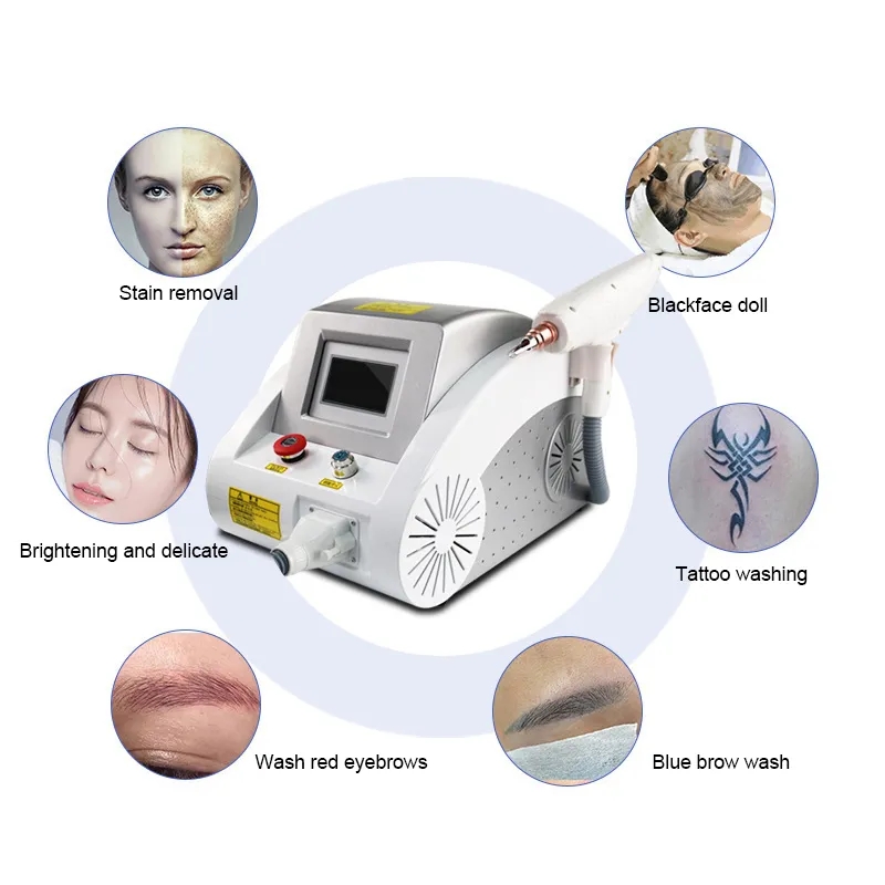 2025 Best Selling Most Popular Q Switched Nd Yag Laser Painless Tattoo Removal Machine Pick Pico Laser Eyebrow Washing