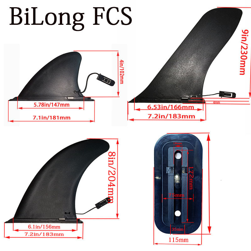 Surfboards Inserted long plate fin American box SUP center ankle PA66 nylon surf ankle inflatable plate fin surf paddle FIN paddle board 230515