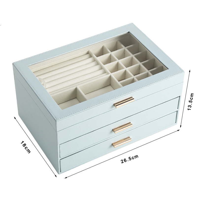 Jewelry Boxes Size SML Jewelry Organizer Display Travel Jewellery Case Boxes Travel Portable Jewelry Box PU Storage Organizer Earring Holder 230512