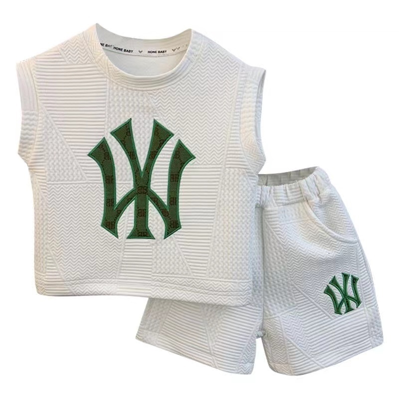 Clothing Sets Boutique Desginer Baby Boys Summer Sleevelesee Pullover Shirt And Pants 2pcs For Kids 28 Years Casual Sport Set 230512