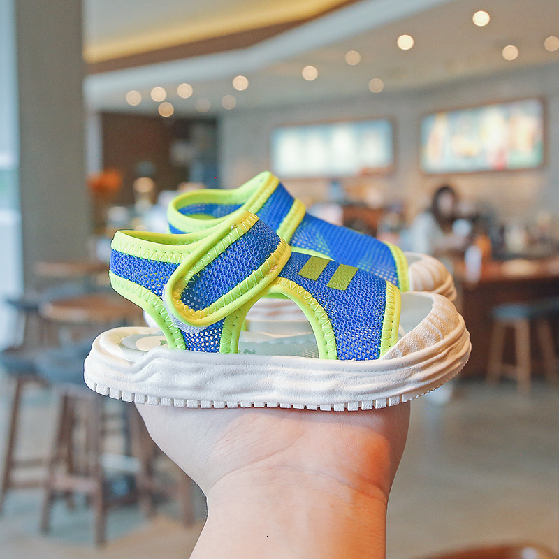 Sandals Summer Baby Boys Girls Stripes Breathable Anti-Slip Bordered Sandals Super Cool Platform Soft Soled Beach Shoes Kids F05302 230515