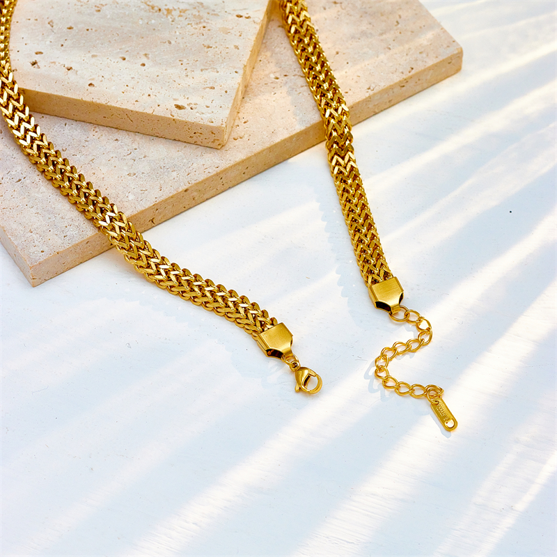 Pendant Necklaces DIEYURO 316L stainless steel thick chain necklace suitable for women punk girls gold hiphop jewelry gift 230512