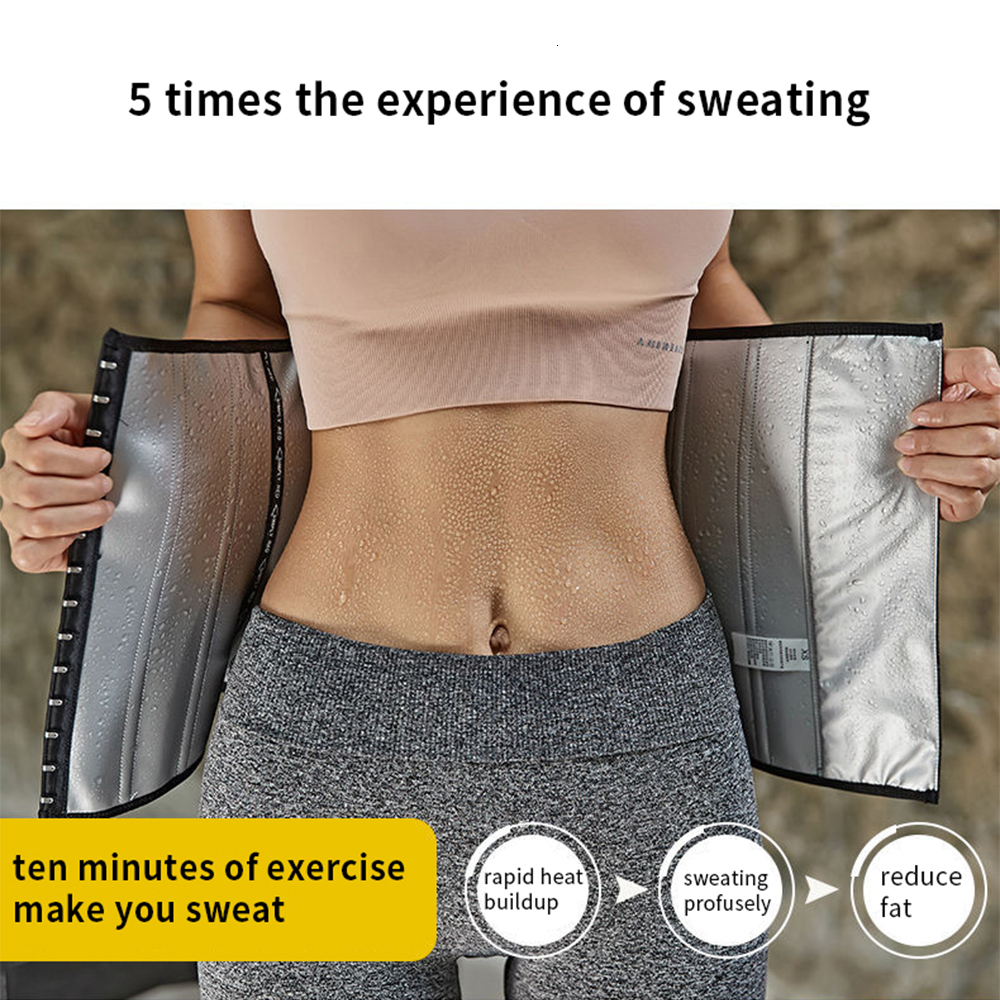 Women's Shapers Sauna Sweat Belt Sweat To Lose Weight Woman Postpartum Waist Trainer Slimming Sheath Woman Flat Belly Fat Burning Girdle Corset 2
