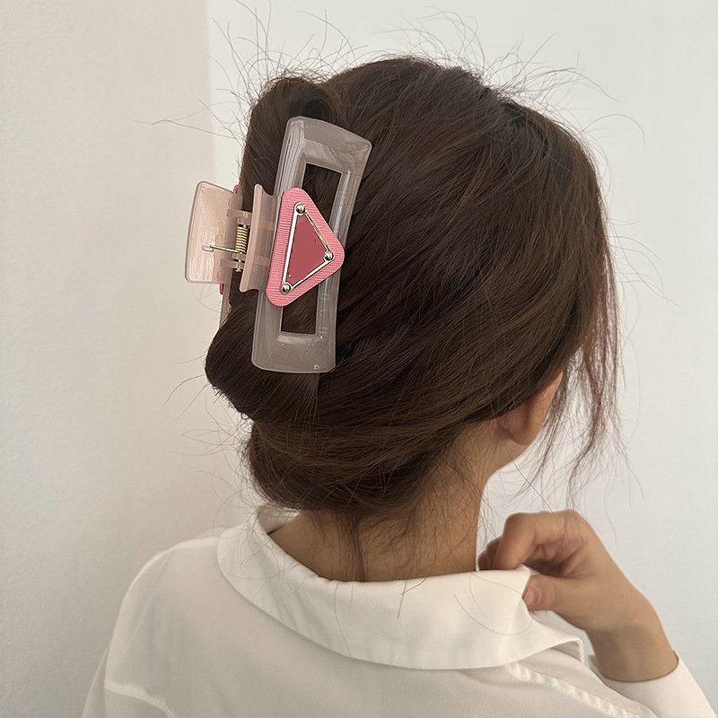 Elegant Large Jelly Cross Shark Clips Plastic Clear Barrette Designer Clip For Women Girl Thick Hair Accessories Free shipping