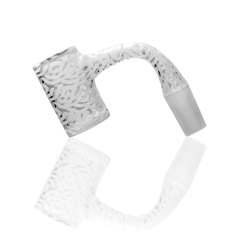 25mm Full Weld Quartz Banger Nail Bowl Slide Sand Processing 14mm Male 90 Degree Seamless Fully Banger For Hookah Bongs