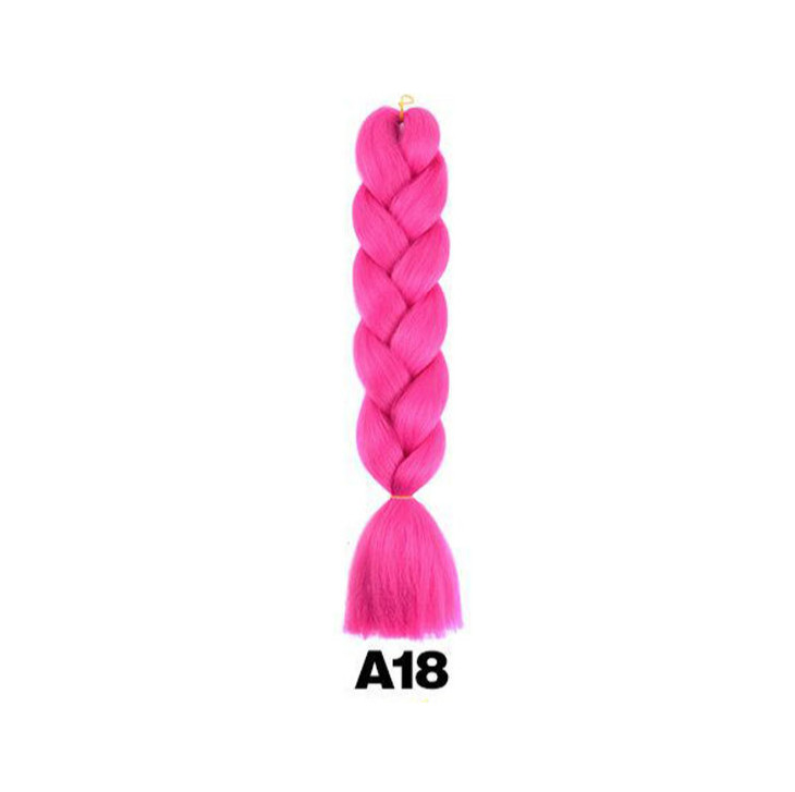 The latest 24 inch monochrome synthetic fiber high-temperature braided jumbo braided hair comes in a variety of styles and supports customization