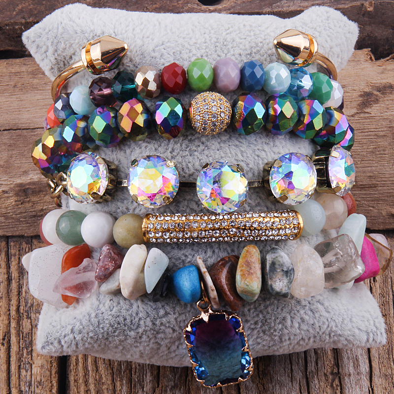 Chain RH Fashion Boho Beaded Bracelet Jewelry Multi 6pc Stack Bracelet Bangle Sets For Women Gift 230512