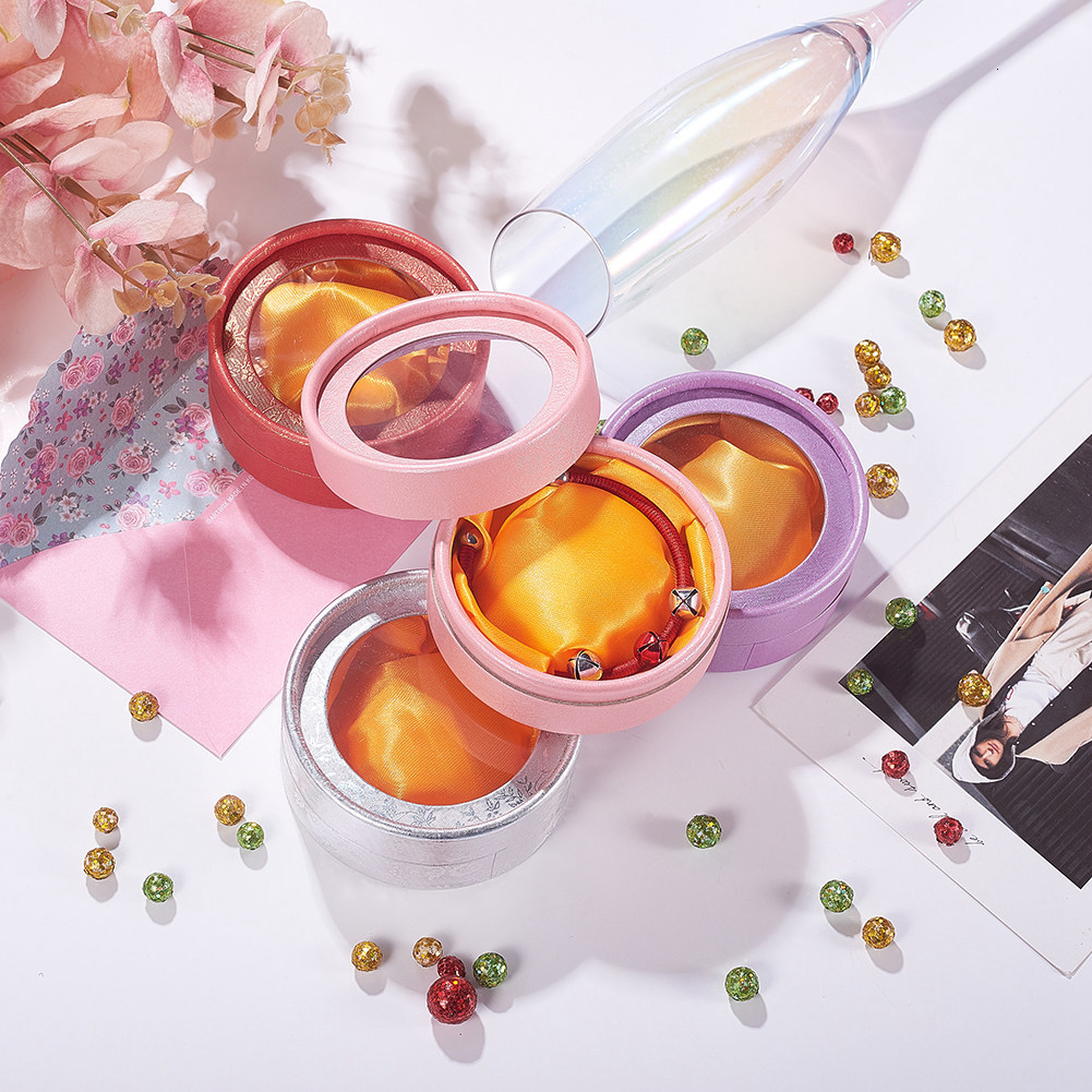 Jewelry Boxes 12pcs Round Cardboard Boxes for Packaging Jewelry Gift Bracelet Bangle Box Display Cases Necklace Ring Organizer Storage Box 230512