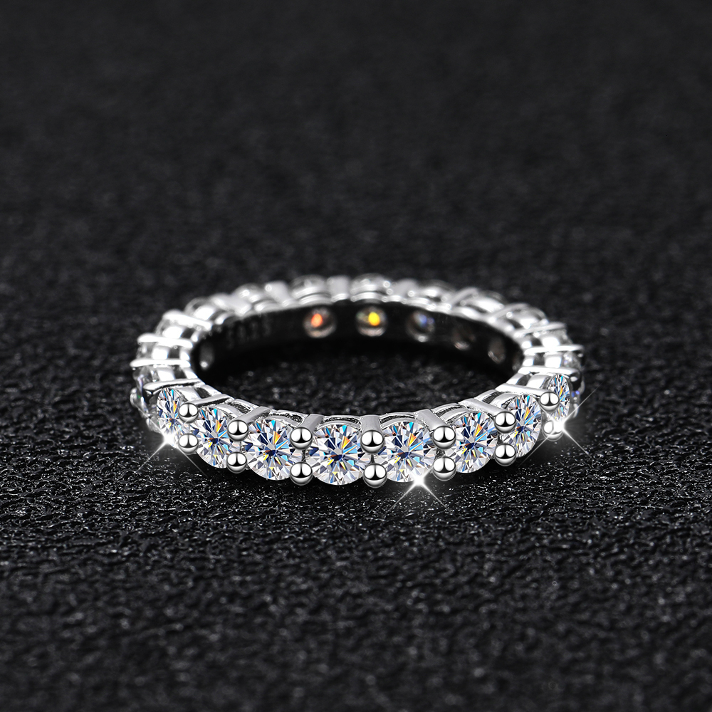 Solitaire Ring COSYA 2.2 Ct All Mo Silicone Women's Row Ring 925 Sterling Silver D Platinum Diamond Ring Eternal Wedding Exquisite Jewelry 230512