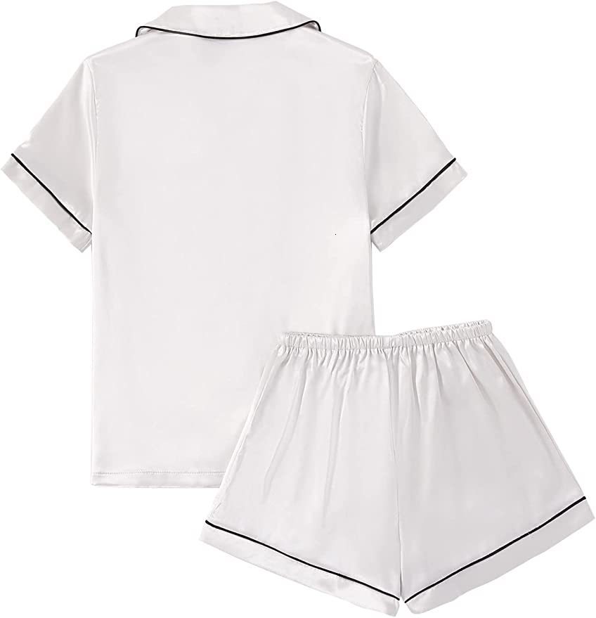 Women's Sleepwear Satin Pyjama Pour Femme Home Wear Pajamas 2 Piece Set Women Suits with Shorts Sleepwear Loungewear Plus Size Summer 230515