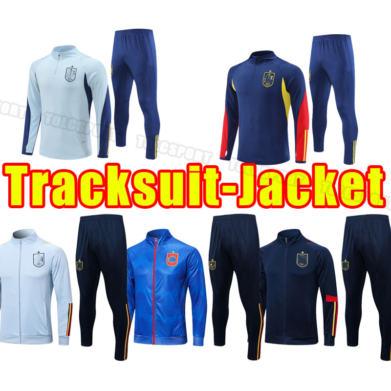 Spain world soccer Tracksuits cup 2022 national unifroms Man RODRIGO CANALES ANSU FATI RAMOS SAUL KOKE ASENSIO MORATA Long sleeve tracksuit jacket pants