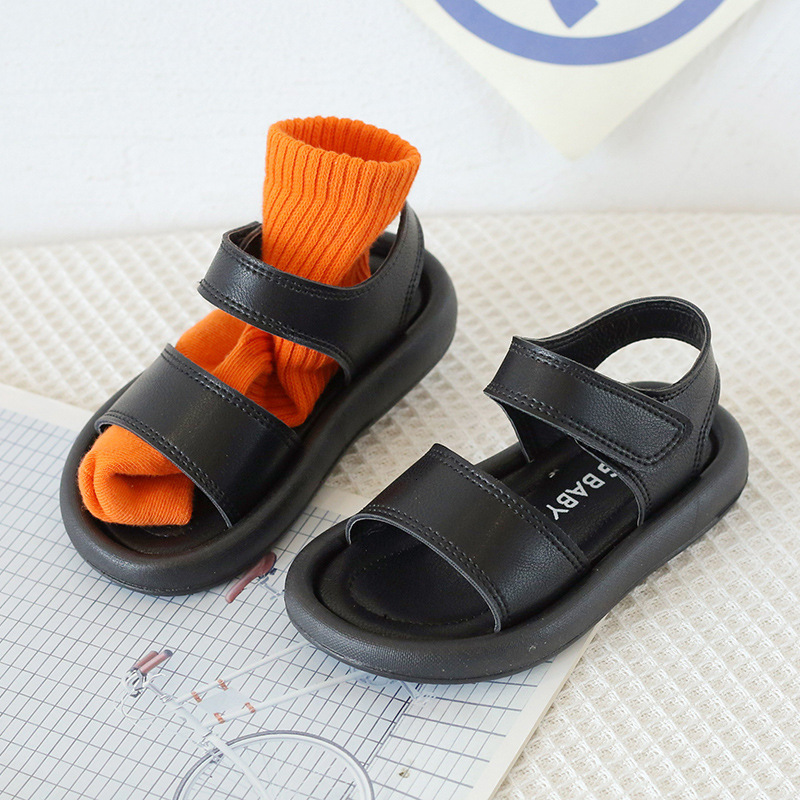 Sandals Children Summer Sandals Boys Girls Fashion Pure Color Hook Sandals Baby Soft Breathable Shoes Kids Summer Beach Sandals 230515