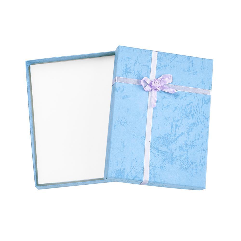 Jewelry Boxes 6Pcs Rectangle Packaging Jewelry Box Cardboard Present Gift Boxes Case with Flower and Sponge Inside For Necklace 160x120x30mm 230512