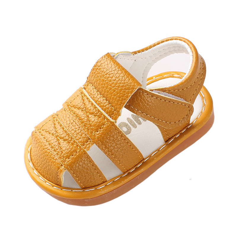 Sandals Summer Toddler Shoes Soft Soled Girl Boy Baby Children's Walking Sandals 1-2 Years Old 15-19 Cow Muscle PU Slipper 230515