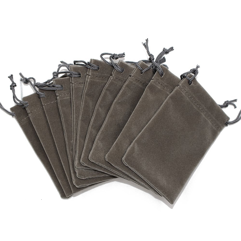Jewelry Pouches Bags Soft Velvet Pouches Drawstrings for Jewelry Gift Packaging Pack of 100 Pouch Bags for party wedding Supplies Black 230512
