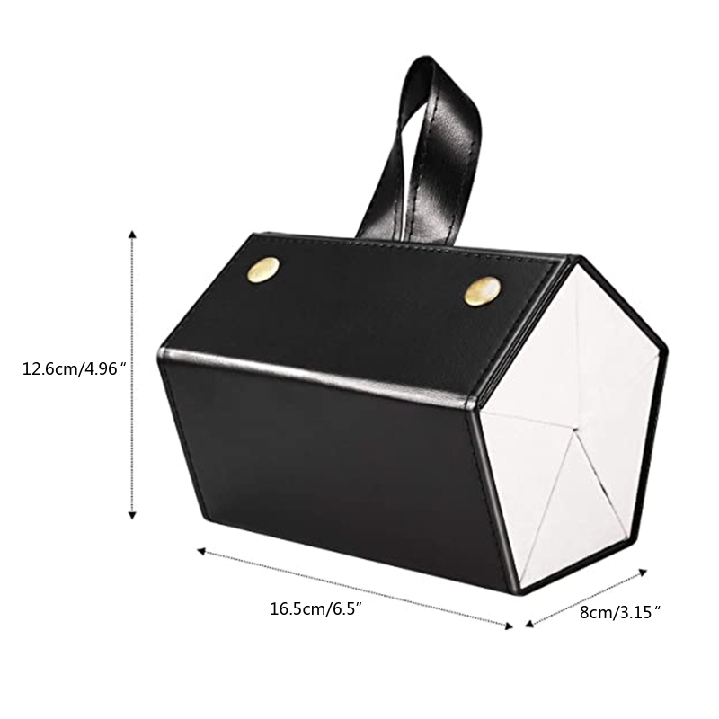 Jewelry Boxes Eyeglass Sunglasses Organiser Collector Glasses Storage Box 5slots Roll Up PU Leather Sunglasses Holder Folding Case 230512