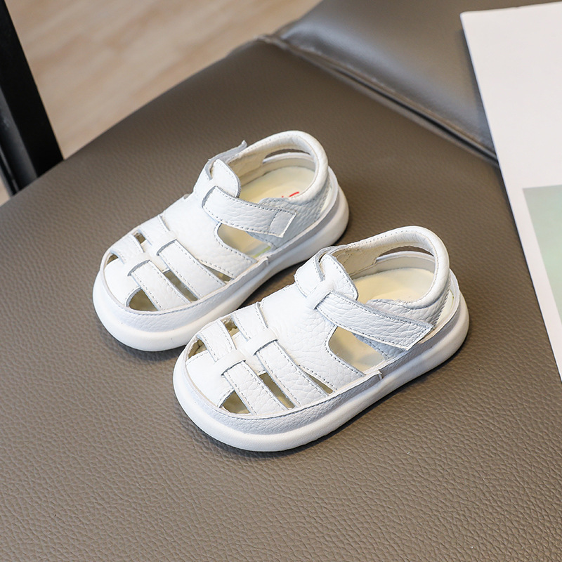 Sandals Baby Boys Sandals Girls Casual Shoes Summer Infant Toddler Shoes Anti-Slippery Genuine Leather Sport Beach Sandals for Kids 230515
