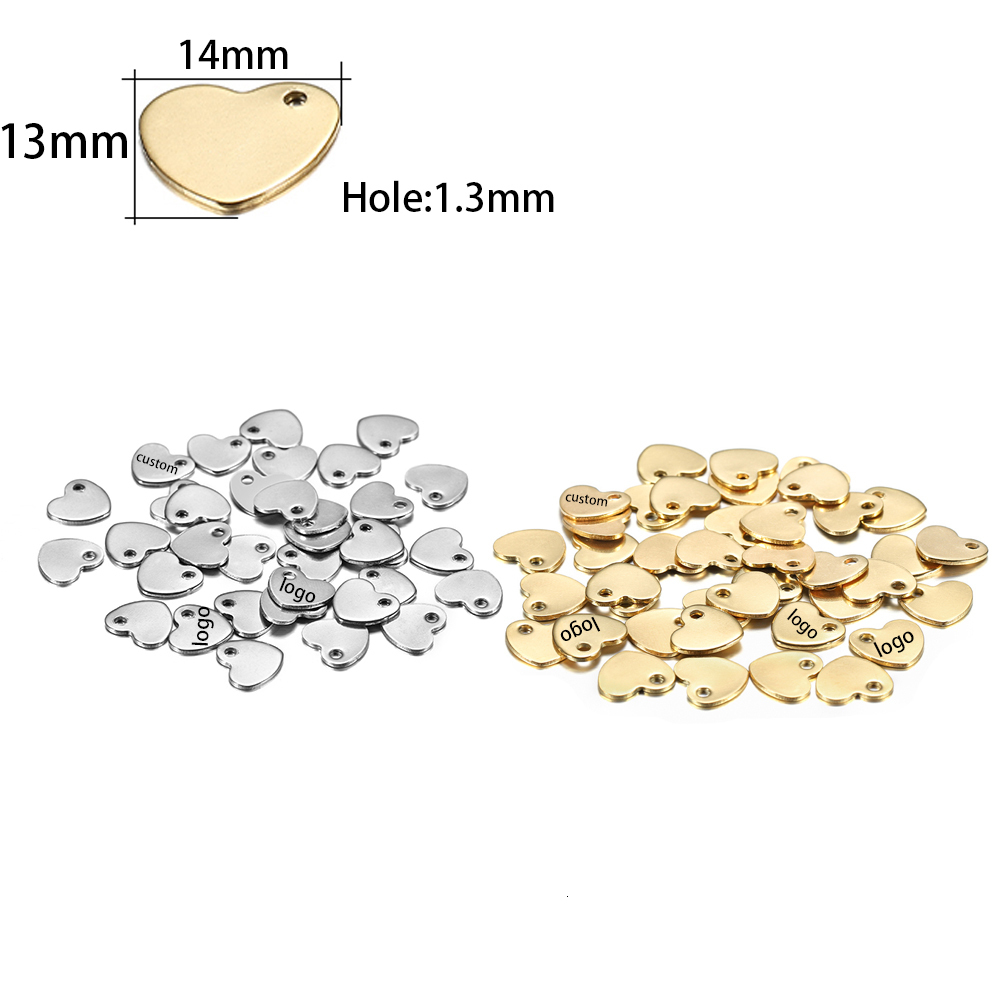 Charms 100 Customized Laser Engraved Names Stainless Steel Personalized Labels Customized DIY Necklace Pendant Charm 230512