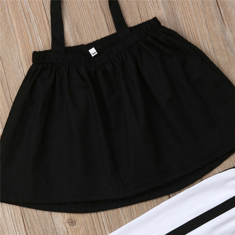 Clothing Sets 16T Fashion Summer Girl Strap TopsStriped Pants Toddler Outfits Girls Clothes 230512