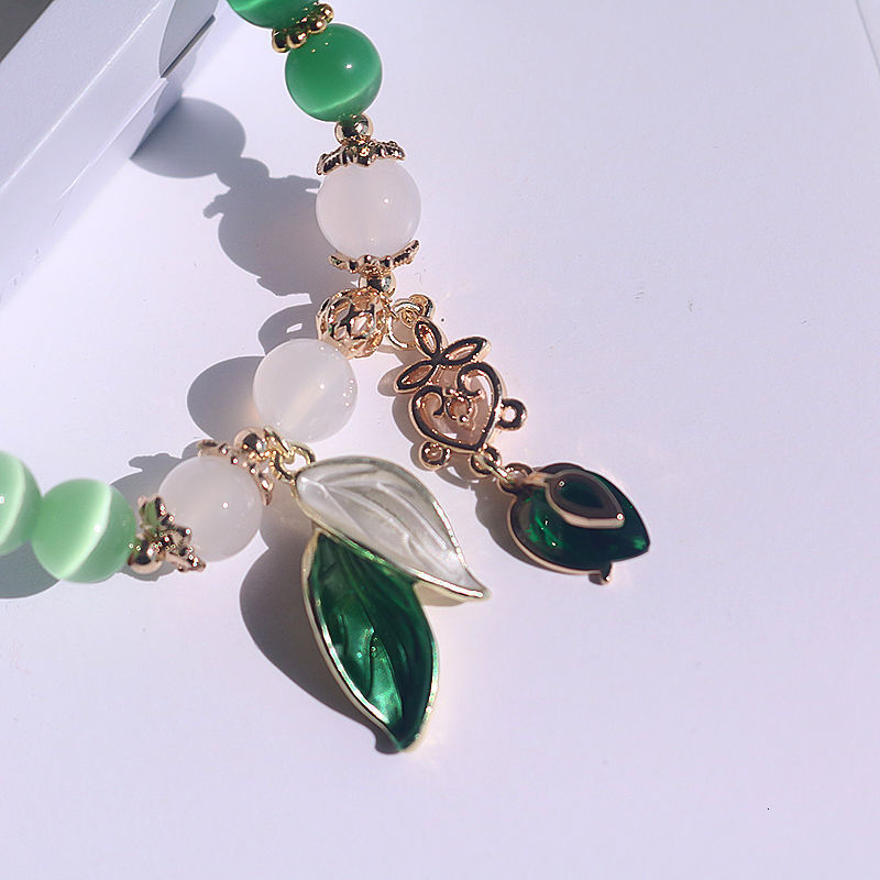 Chain Tighnari Nahida Hu Tao Women's Bracelet Genshin Impact Bracelet Women's Fashion Role Playing Crystal Chain Bracelet Gift Armband 23051