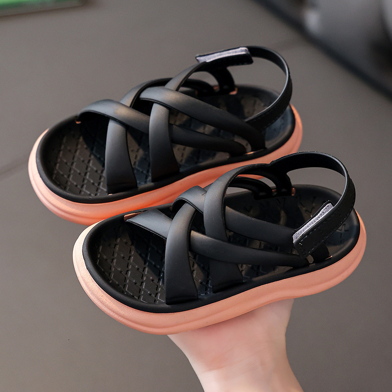 Sandals Girls Sandals Fashion Cut-Outs Breathable Princess Shoes Baby Summer Outdoor Beach Sandals Kids 2-9 Years Chaussure Enfant Fille 230515