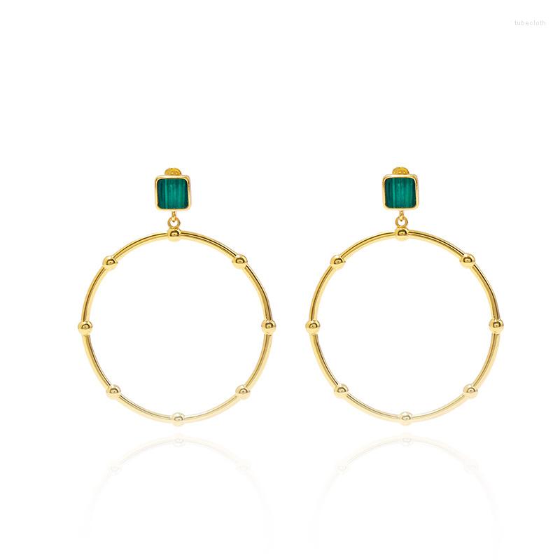 Stud Earrings Style Big Circle Dangling Earring With Malachite Seashell Eco-Friendly Material Good Quality For Women Part Jewelry
Stud Earrings Style Big Circle Dangling Earring With Malachite Seashell Eco-Friendly Material Good Quality For Women Part Jewelry