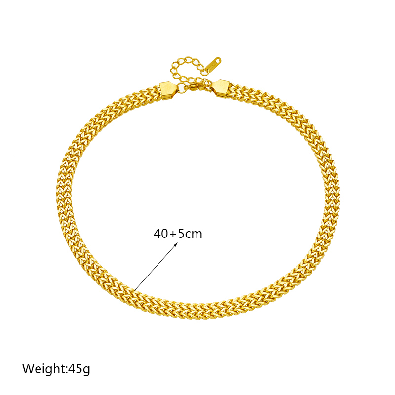 Pendant Necklaces DIEYURO 316L stainless steel thick chain necklace suitable for women punk girls gold hiphop jewelry gift 230512
