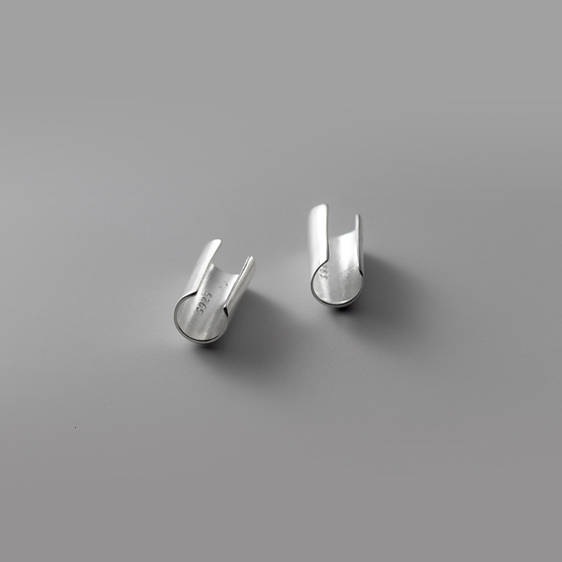 Ear Cuff TrustDavis Real 925 sterling silver smooth surface earrings with cuffs clipped onto the suitable for women's wedding parties Fine S925 j