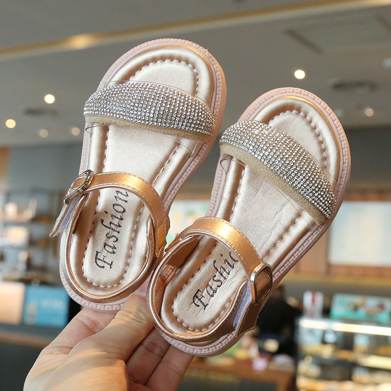 Sandals Girls Sandals Children Summer Bling Sandals Princess Fashion Shoes Baby Cute Breathable Sandals 230515