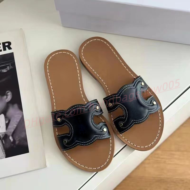 Women fashion luxe flat slide slippers TRIOMPHE Embossed leather calfskin sandals Round toes summer sandals luxury designer unique for women's flat sandals, Brown
Women fashion luxe flat slide slippers TRIOMPHE Embossed leather calfskin sandals Round toes summer sandals luxury designer unique for women's flat sandals, Brown