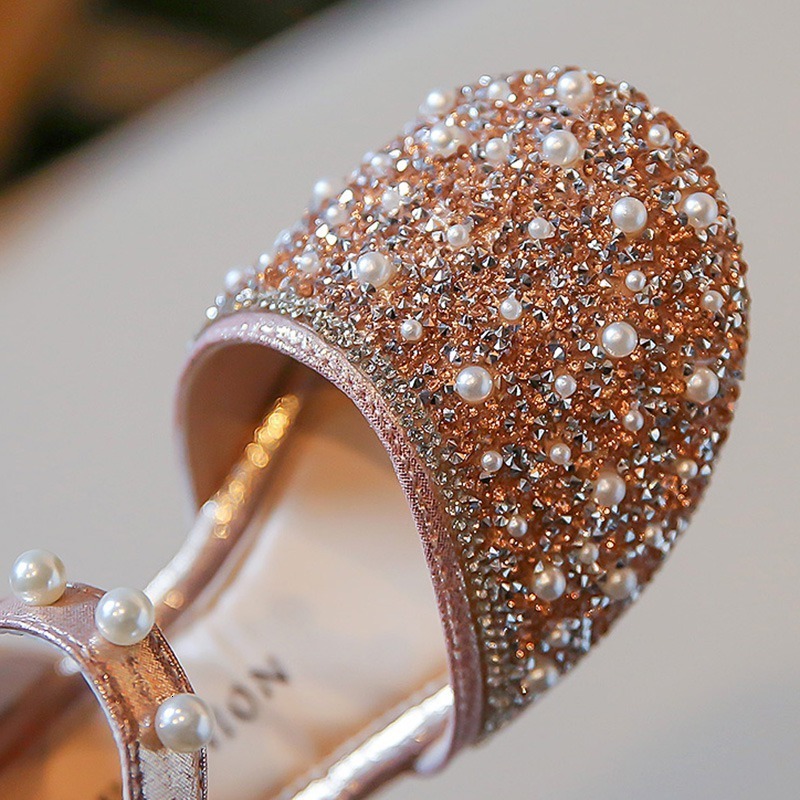 Sandals Summer Girls Flat Princess Sandals Fashion Retro Simple Pearl Baby Shoes Kids Shoes Party Wedding Party Sandals 230515