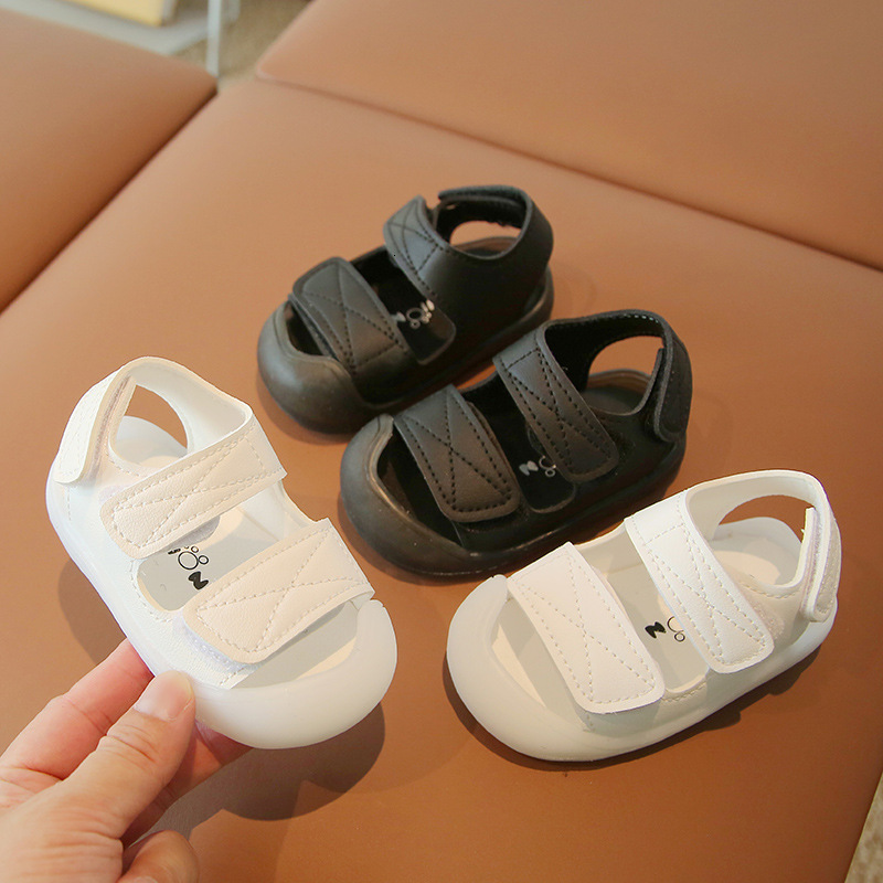 Sandals Summer Children Korean Boy Sandals Children Baby Beach Shoe Hook Loop Hollow Non-slip Shoes For Baby Girl Boy Toddler Shoe 230515