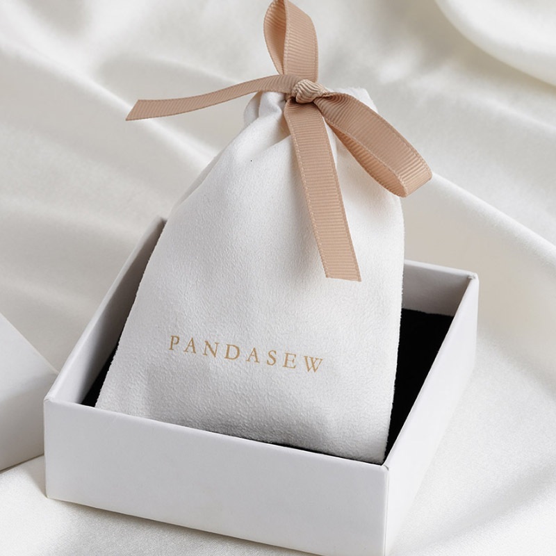 Jewelry Pouches Bags White Flannel Ribbon Gift Bags 5x7cm 7x9cm 11x14cm 18x30cm pack 50 Cosmetics Jewelry Sack Eyelashes Suede Pouches 230512