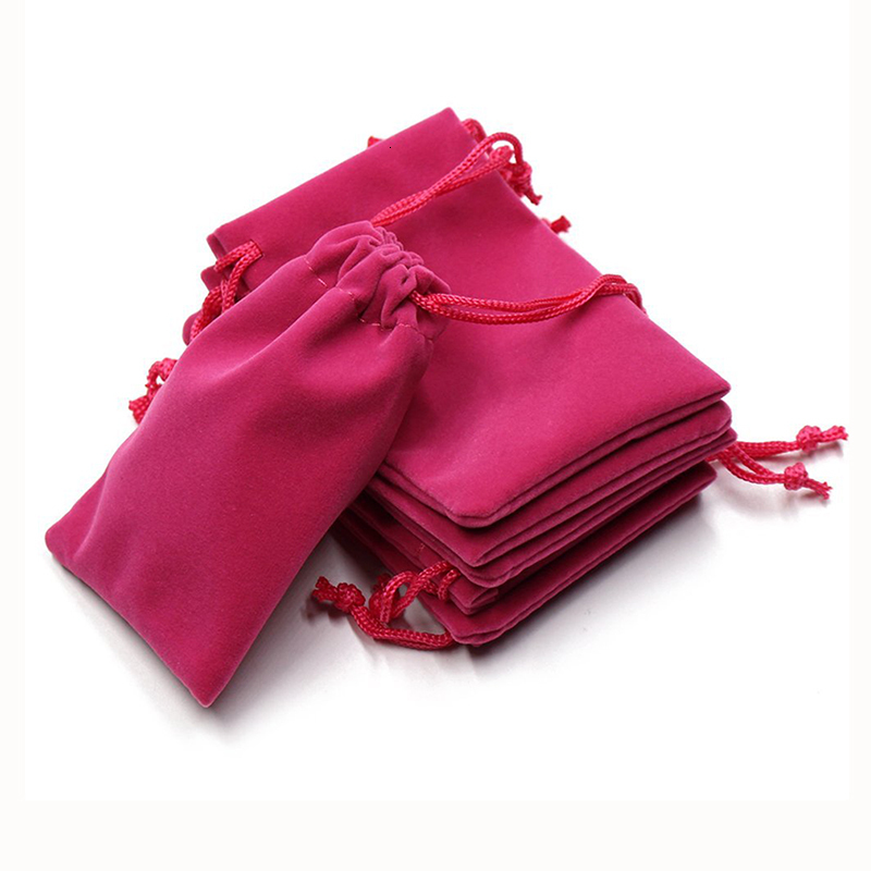 Jewelry Pouches Bags Soft Velvet Pouches Drawstrings for Jewelry Gift Packaging Pack of 100 Pouch Bags for party wedding Supplies Black 230512