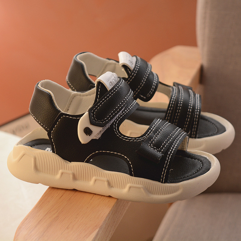 Sandals Baby Boy Sandals Slides For Kids Shoes Summer Soft Leather Lightweight Flat Teenagers Boys Sport Sandals Children Beach Shoes 230515