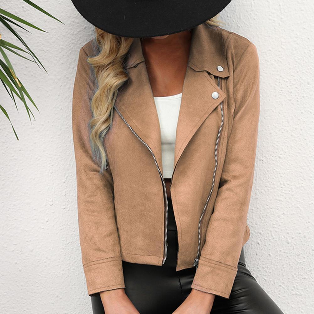 Women's Jackets Fashion Women Winter Autumn Short Jacket Coat Outwear Trendy Streetwear Zipper Tops Chamois Cardigan Solid Color Daily Clothes 23