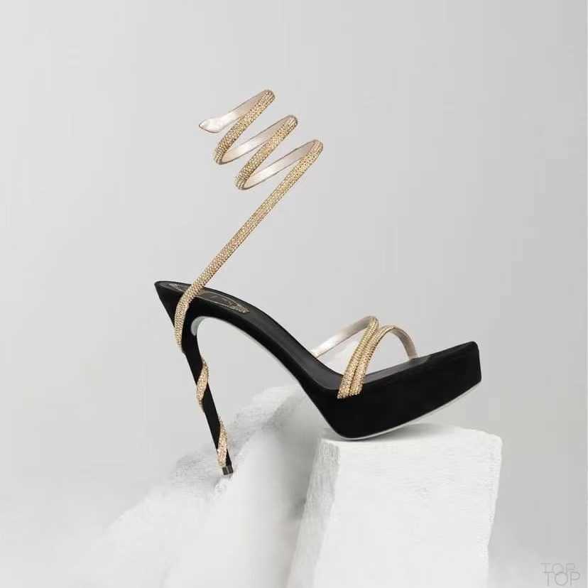 Platform designer sandals Rene Caovilla Womens Dress Shoes High Heeled Ankle Wraparound Shoe Embellished Snake Stiletto 120mm Luxury factory lady hH, 21
Platform designer sandals Rene Caovilla Womens Dress Shoes High Heeled Ankle Wraparound Shoe Embellished Snake Stiletto 120mm Luxury factory lady hH, 21