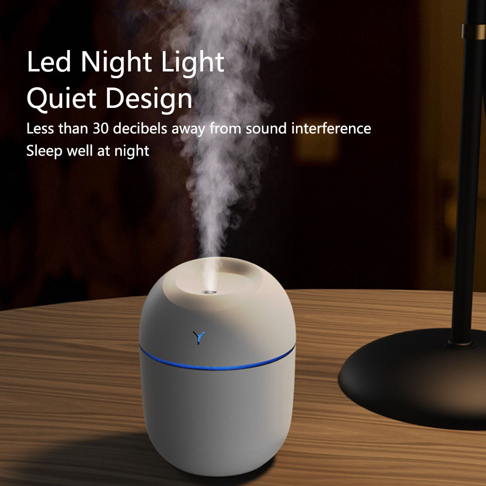 Steamer 250ML Mini Air Humidifier Romantic Light USB Essential Oil Diffuser Car Purifier with LED Aromatic Anion Mist mist sprayer 230515