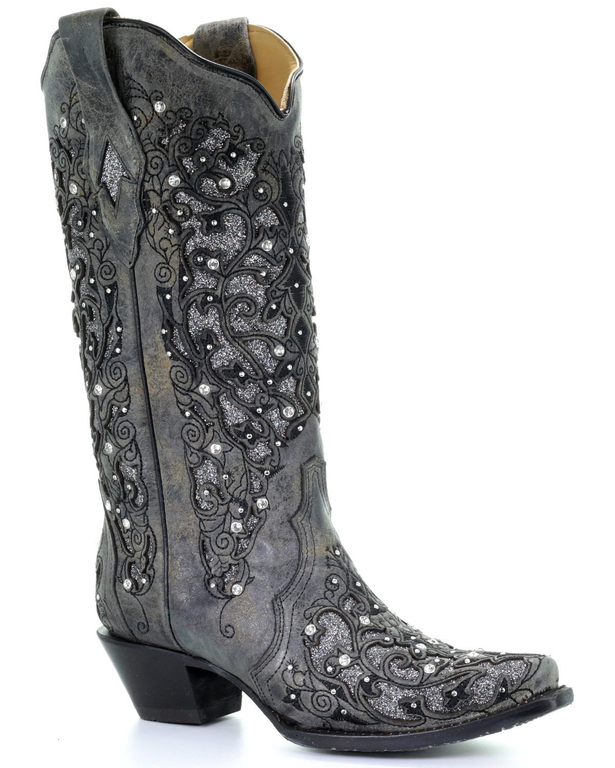 Boots Women Autumn Winter Glitter Inlay and Crystals Pointed Toe Retro Thick Heel Western Shoes Elegant White Knee 220909, Black
Boots Women Autumn Winter Glitter Inlay and Crystals Pointed Toe Retro Thick Heel Western Shoes Elegant White Knee 220909, Black