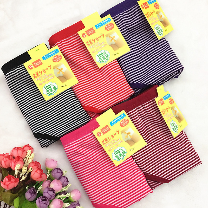 Women's Panties Wholesale ropa interior femenina 10Pcs/lot Cotton Striped Underwears Women Panties Plus Size 6XL lingerie women's briefs 230